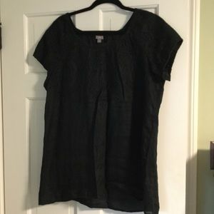 J Jill Linen Eyelet Top Sz L
